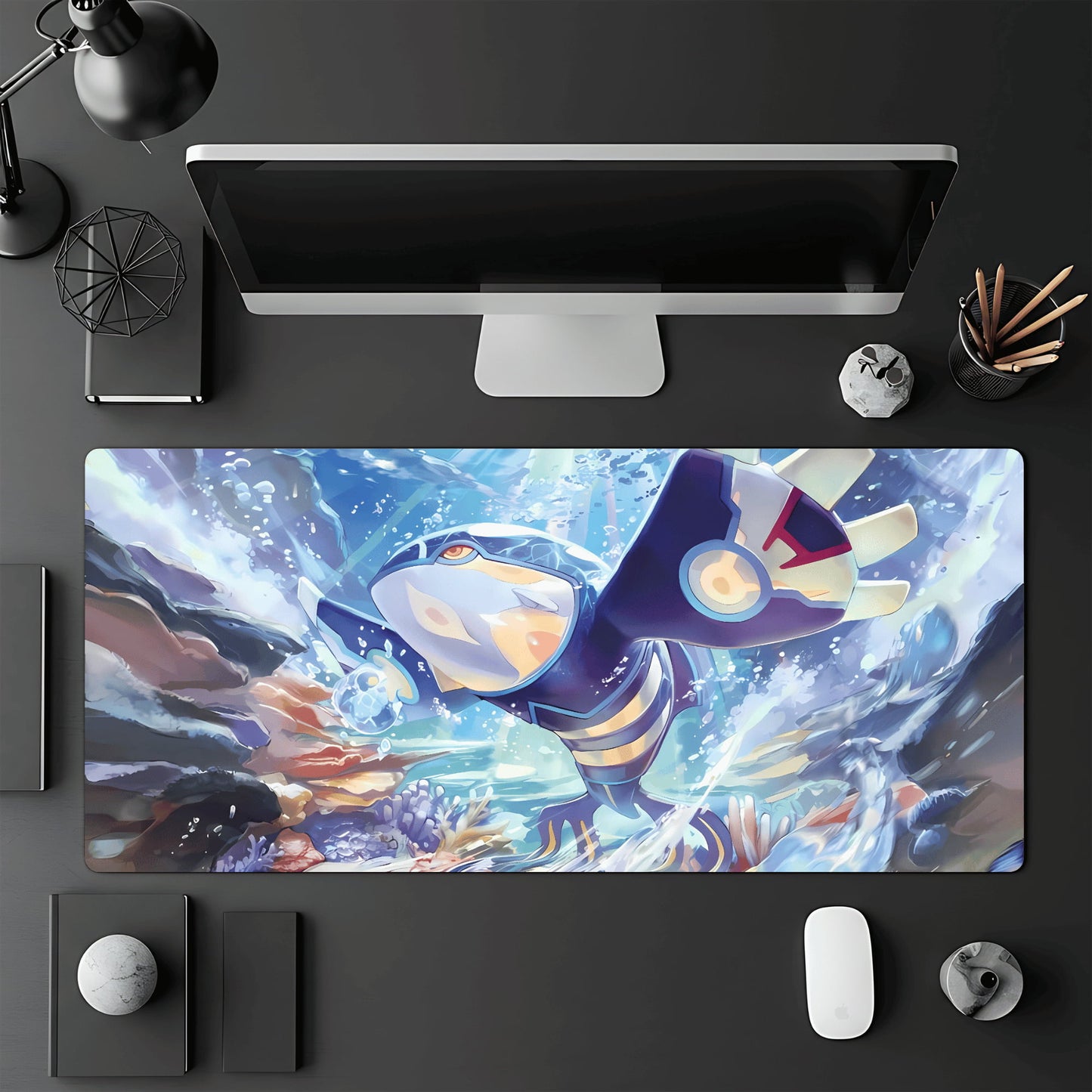 Tapis de jeu Pokémon TCG 60x30 cm illustré par le Pokémon légendaire Primo-Kyogre.