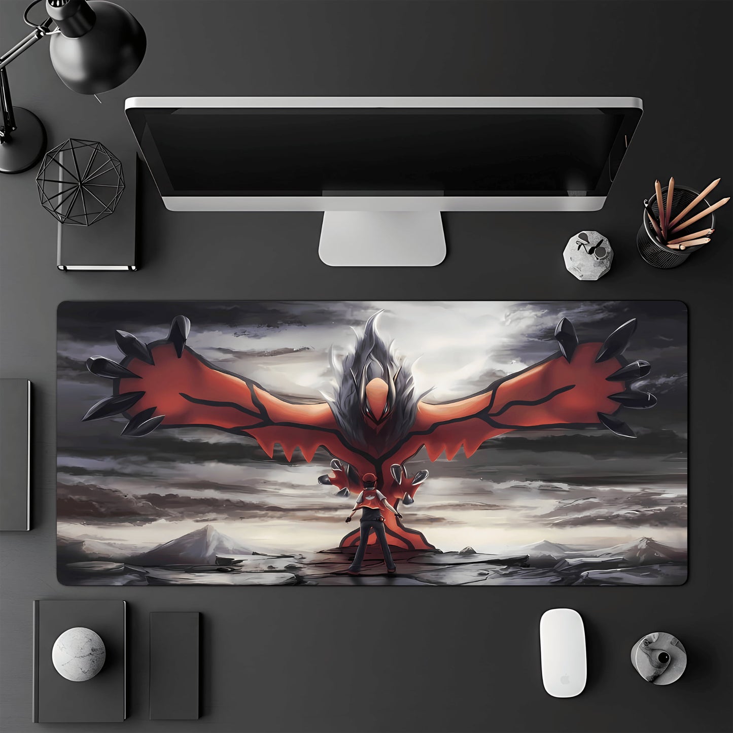 Tapis de jeu Pokémon TCG 60x30 cm illustré par le Pokémon légendaire Yveltal.